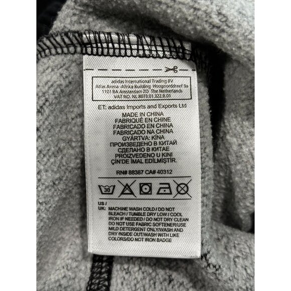 Adidas Mens Black/Grey XL Sweatpants With Drawstring Waist & Elastic Cuffs - Picture 6 of 13